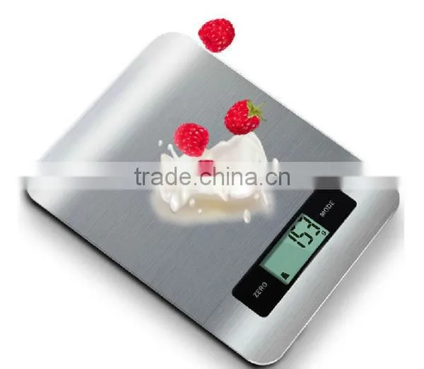 5kg Stainless steel digital kitchen food scale with LCD display for kitchen use,food,fruit,vegetable