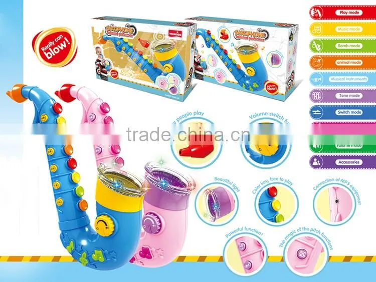 B/O educational electric musical plastic toy saxophone