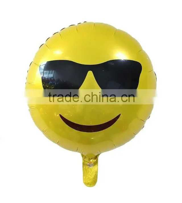 2016 Whosale Inflatable Advertising Printed Emoji Foil Balloon For Party