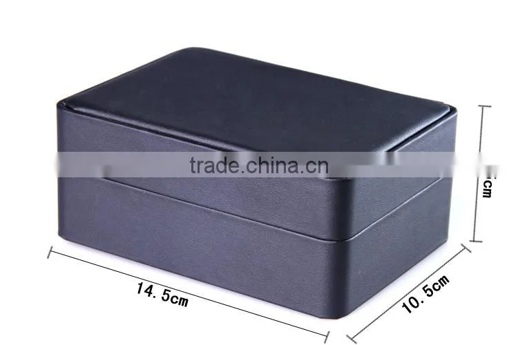 Custom leather cufflink box, pu cufflink box for 6-pair