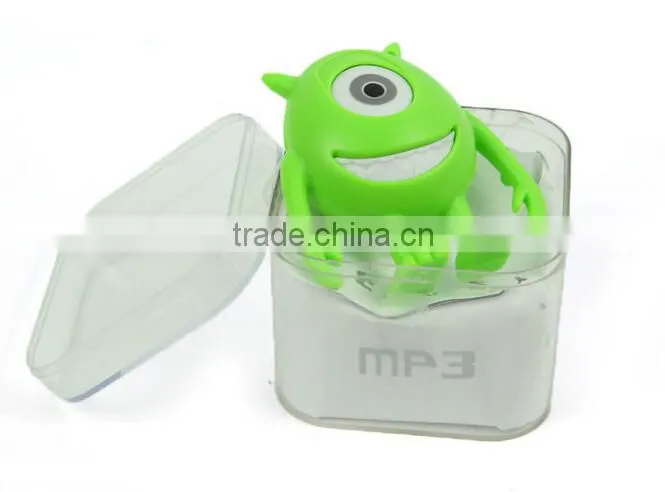 Cartoon animal mp3,Green Monsters Portable Music MP3 player