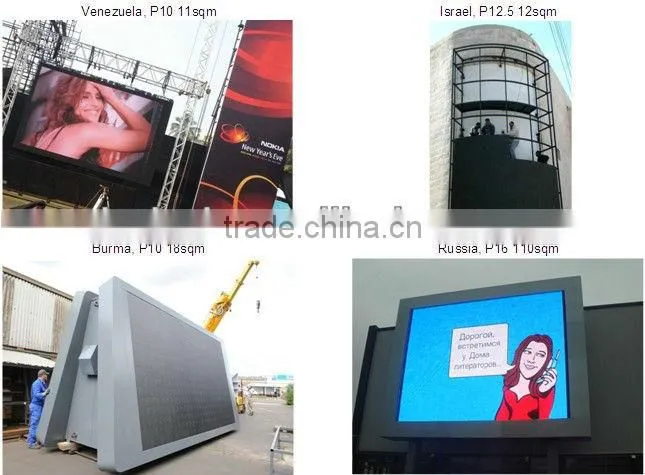 Hot selling full color outdoor p10 led display with great price