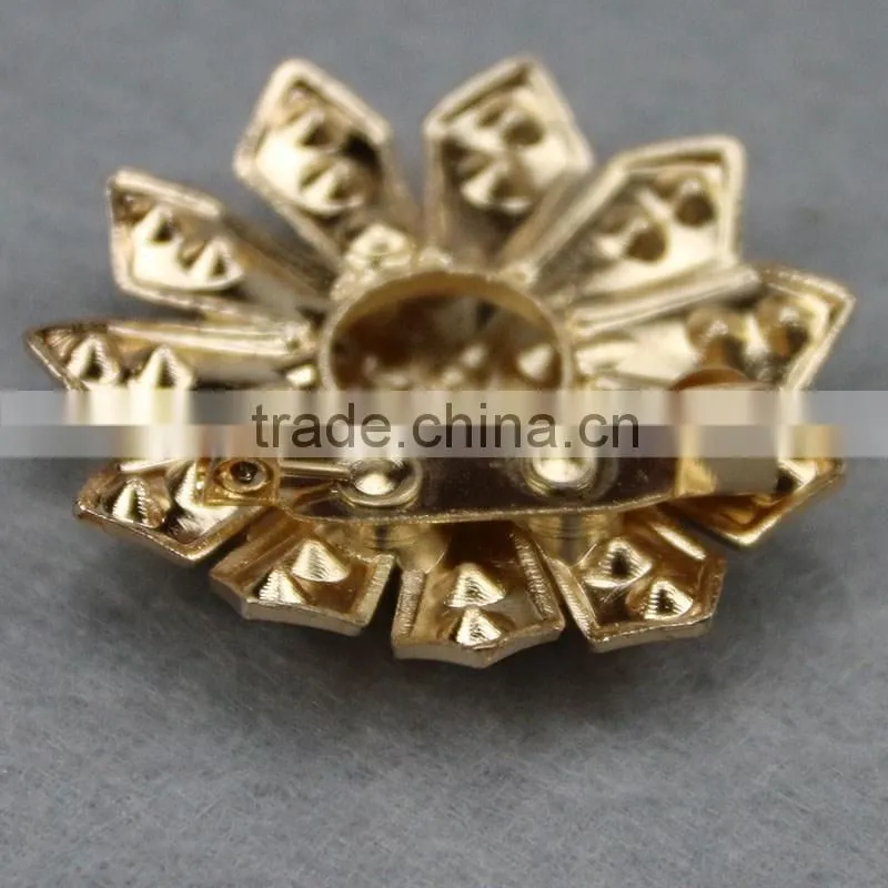 Metal Alloy Brooch Fancy Colorful Blooming Flower Brooch Pin