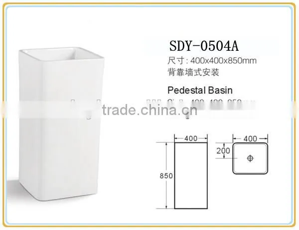 China new design popular ceramic wash basin one piece bathroom sink and countertop