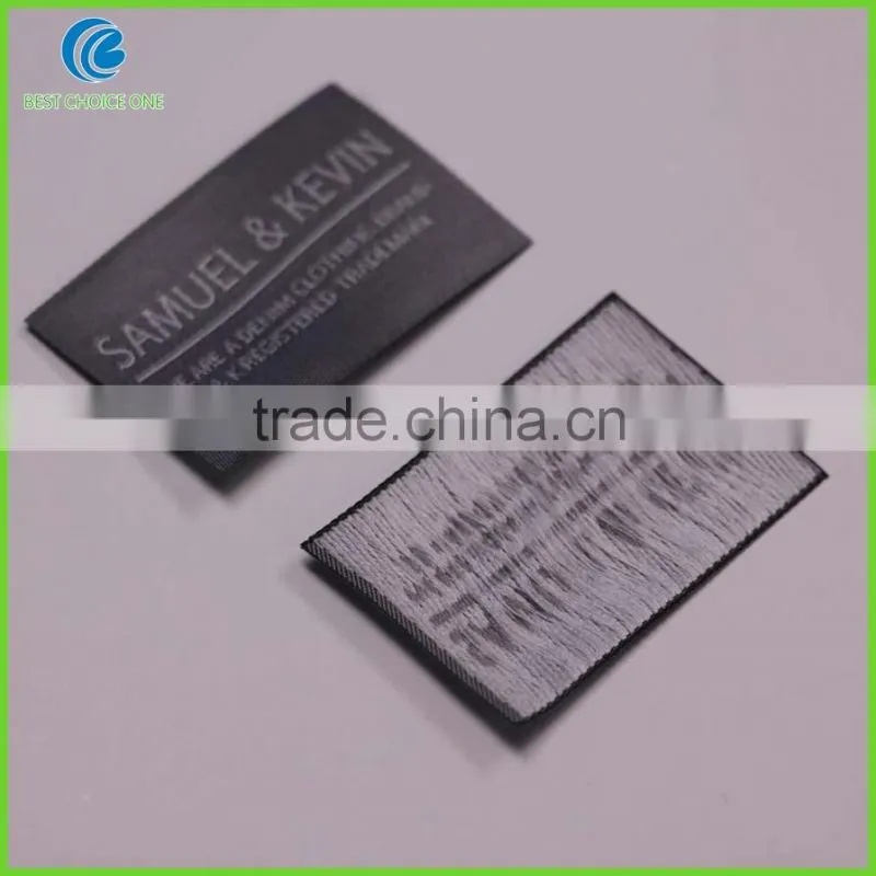 Custom High Density Labels Sewed In Cheap Woven Labels For Garment Handbags