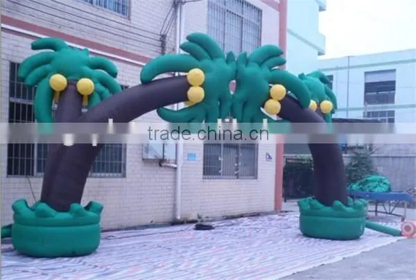 Attractive inflatable coconut tree model/Vivid inflatable christmas tree arch for yard decoration