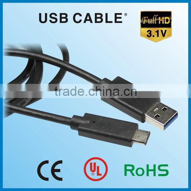 wholesale new products 2016 Popular High Quality Type-c To C USB3.1/M TO USB3.0/M Cable 10gbps High Speed Data Cable