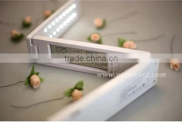 LED Battery Desk Lamp, Portable Luminaire Table Lamp, Table Lamp With Clock