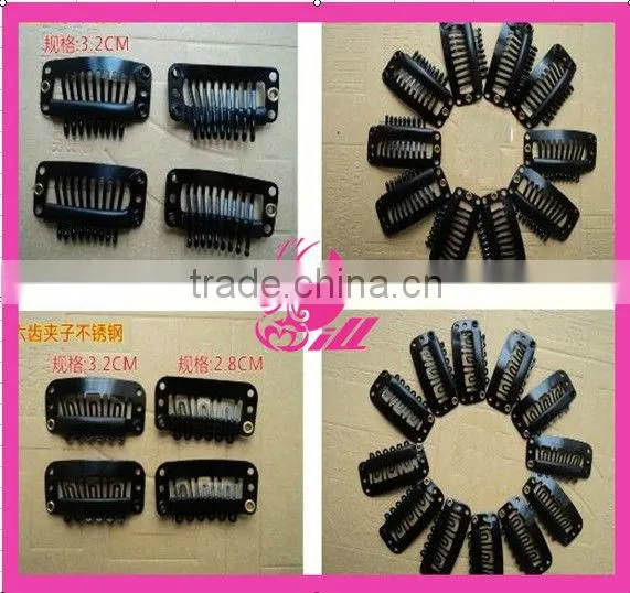 Black clips hair extension clip hair extension snap clips