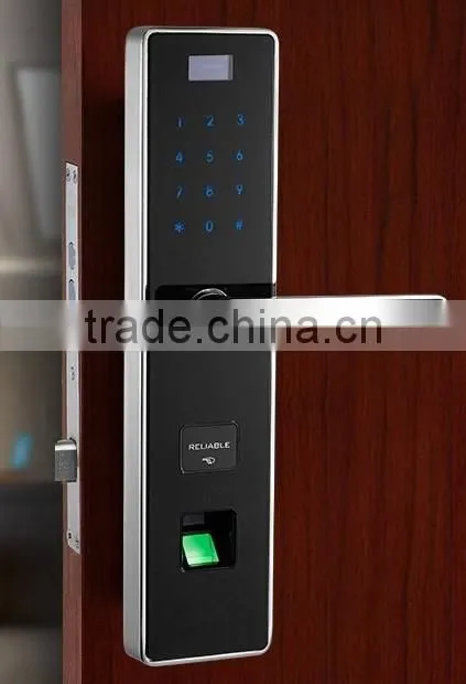 Fashion and durable biometric fingerprint door lock with hidden touch screen