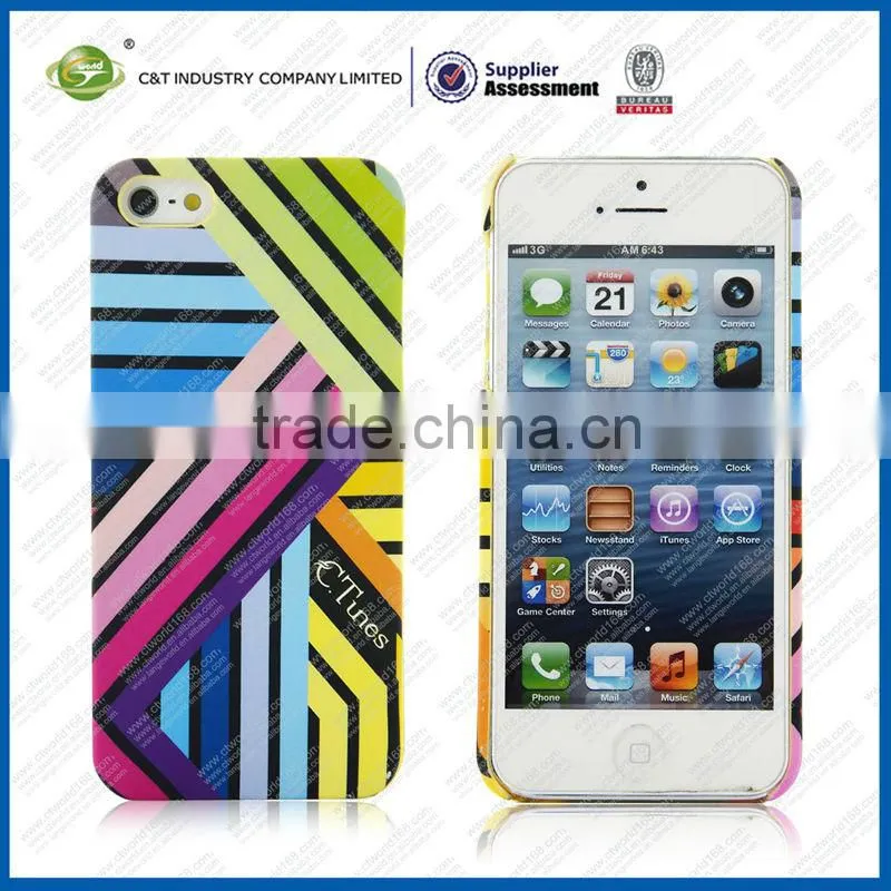 Customized Case with Streak Pattern PC hard cover for iphone 5 5C