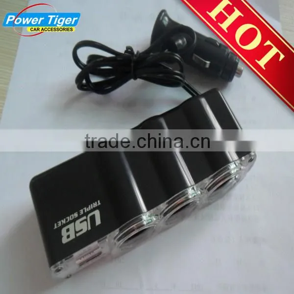 3 in 1 universal Car Cigarette Lighter With ONE USB