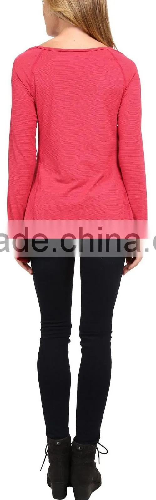 Ramax Custom Women Sport Lightweight Round Neck Pullover Long Sleeve T Shirt