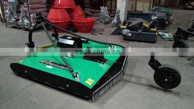 CE Tractor Mounted 3 Point Rotary Slasher Mower PTO Shaft Driven with Slip Clutch and Rear wheel