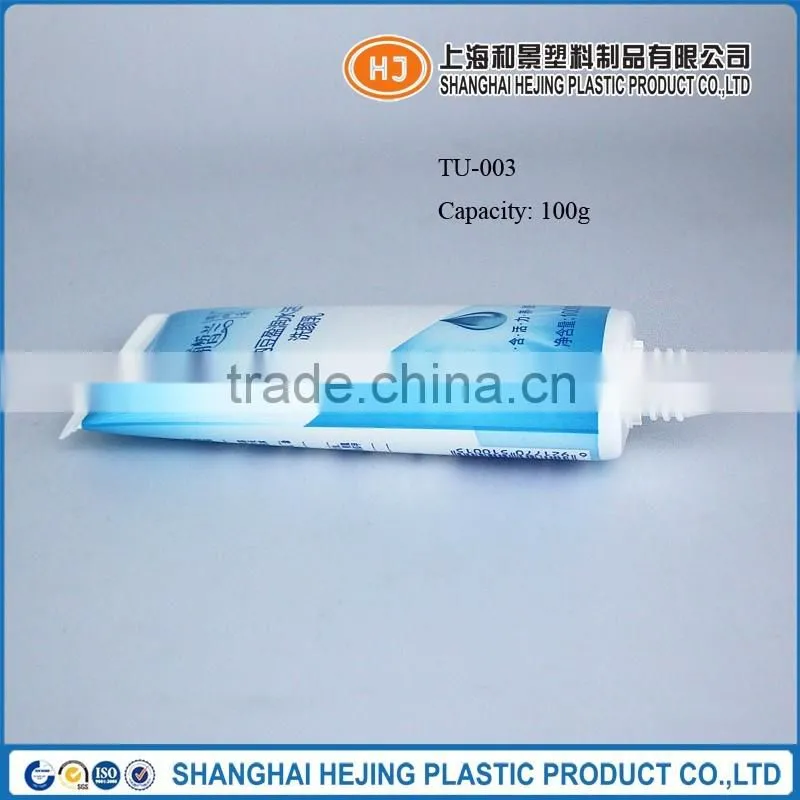 100ml cosmetic plastic tube packaging for wash cream use