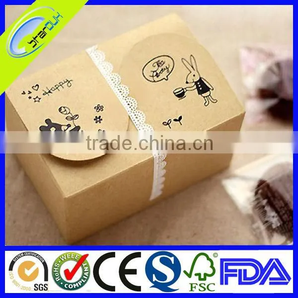 brown color chocolate gift box with colorful printing