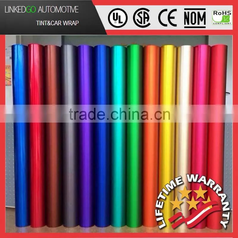 Good quality 1.52*20m waterproof vehicle wraping film with air bubble channel car body sticker