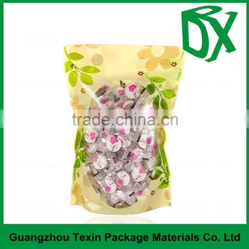 High quality food grade glossy printed plastic packaging jelly candy bag for baby food in china alibaba
