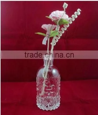 aromatherapy oil glass bottle,drangrance diffuser flower with engraving,reed flower diffuser