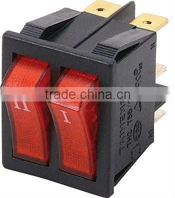 Power tool rocker switch,Micro 2 pin red 16a power rocker switch 16a 250v t125