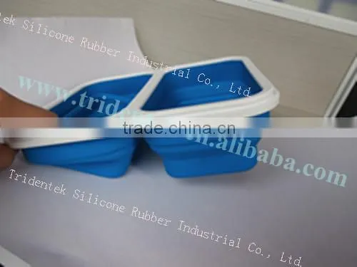 2015 Food Container FDA/LFGB Standard Storage Box Big Folding Bowl Silicone Lunch Box