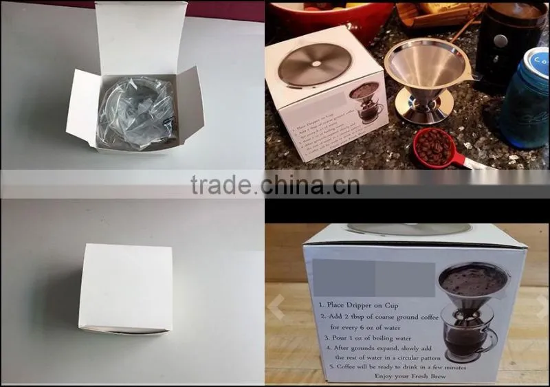 OEM Factory Price Custom Laser Logo Pour Over Coffee Filter