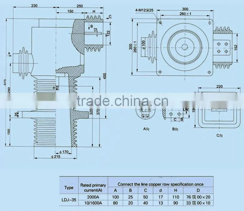 LDJ1~6-35 current transformer and necessary insulation