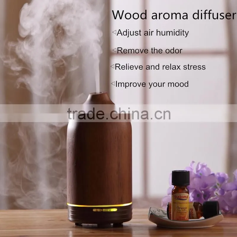 China Wholesale high quality Wood Night Light Ultrasonic LED Aroma Diffuser,wood essential oil diffuser with RoHS,CE