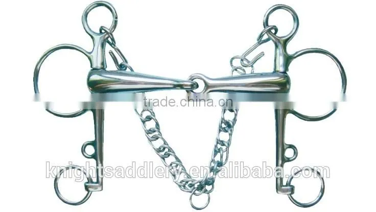 SS Eggbutt Horse Bit with French Flat Link Mouth and Round Rings