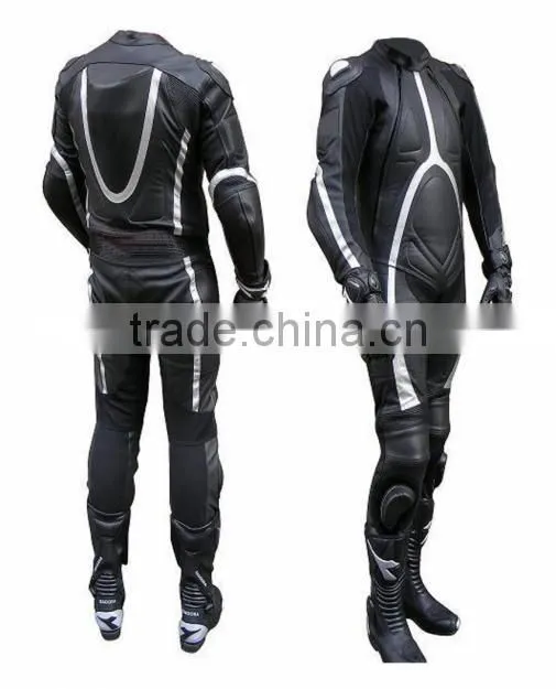 Motorbike leather suit/motorcycle racing custom suit
