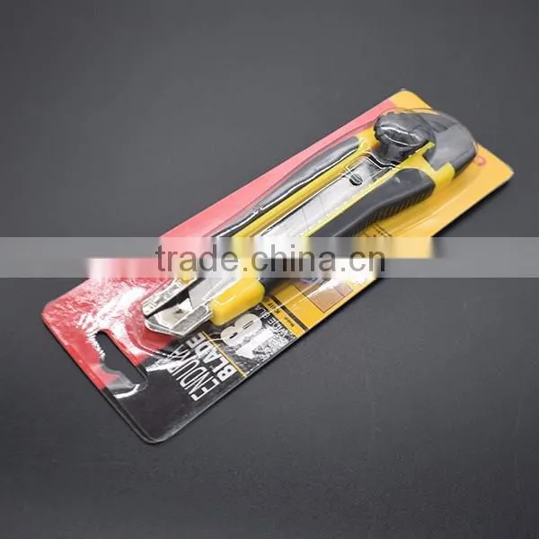 high quality ABS + rubber handle utility knife