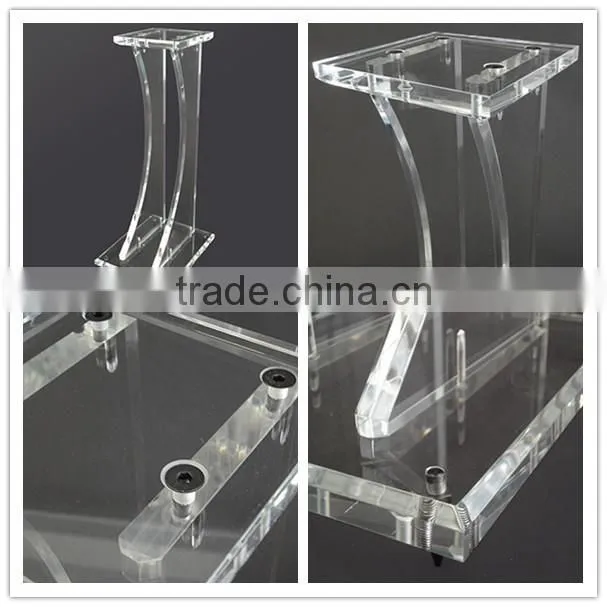 Floor-standing clear modern design acrylic podium for church