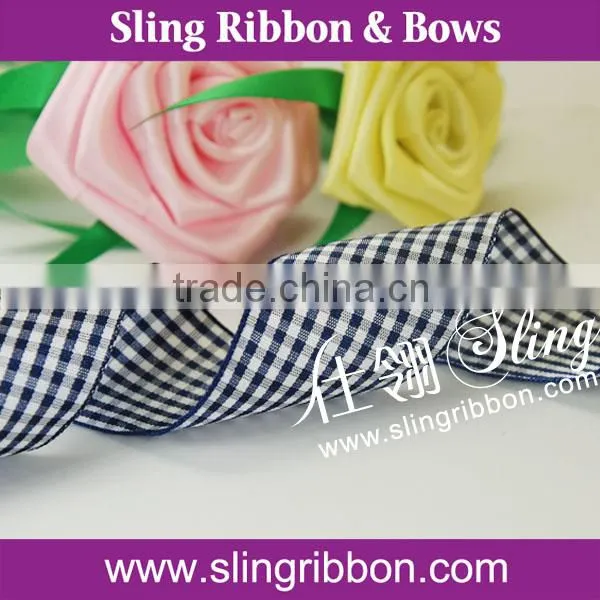 High Quality 100% Polyester Plaid Ribbon For Sale