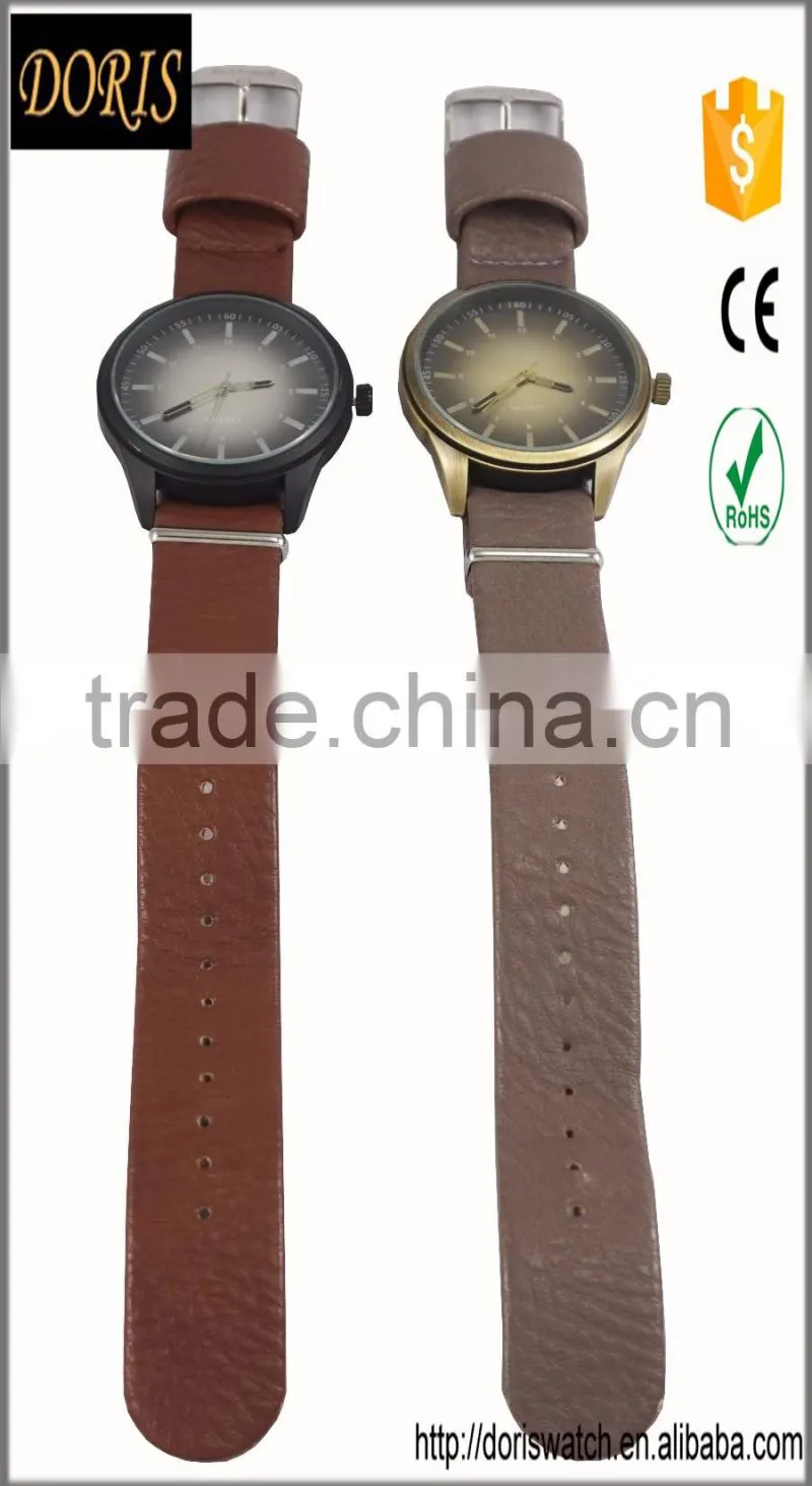 China watch manufacturer oem watch men 2016 new style leather wrist watch