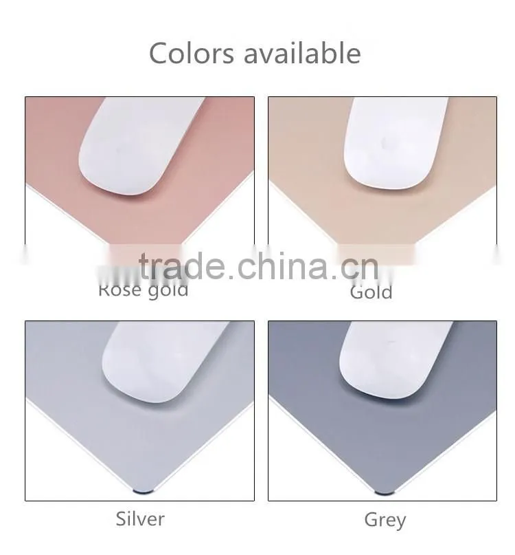 Aluminum Metal Mouse Pad Game Mouse Pad with Non-slip Rubber Base