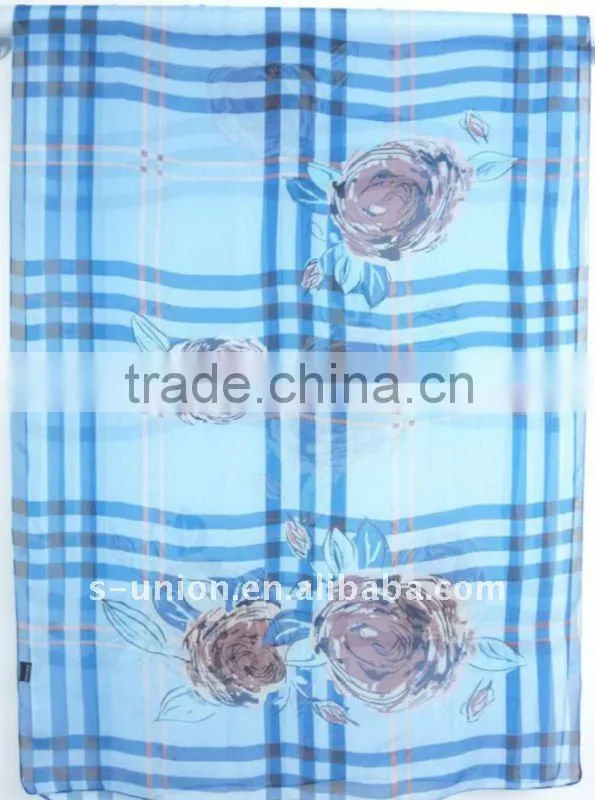 Fashion pretty 100% raw silk scarves for ladies
