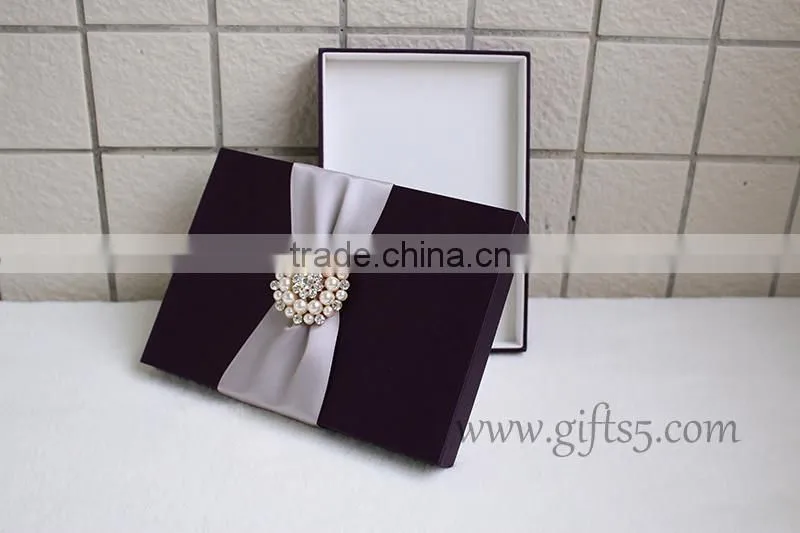 High quality elegant Custom Handmade wedding invitation gift boxes