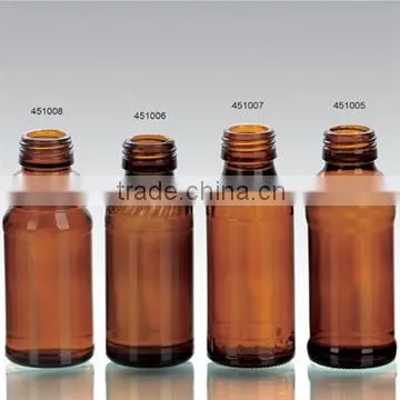 Amber Glass Bottle 16OZ Boston round