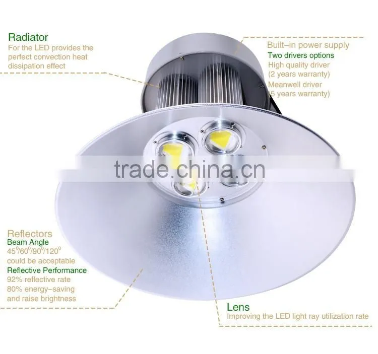 IP65 factory warehouse 100W 150W 200W led industrial high bay light