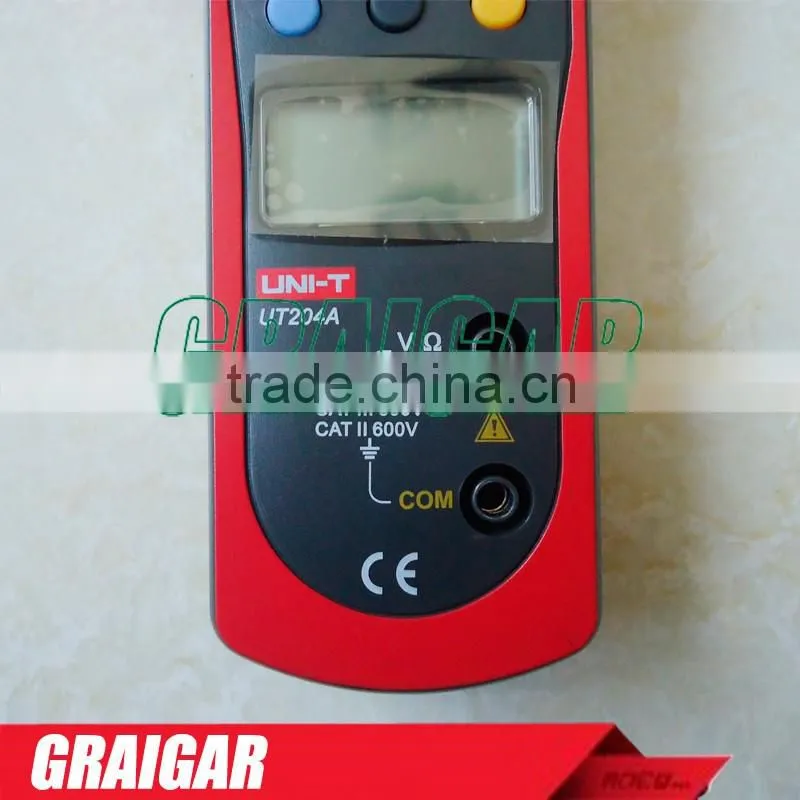 UNI-T UT204A digital clamp multimeters auto range temperature AC DC current clamp meter uni t UT 204A ammeter voltmeter