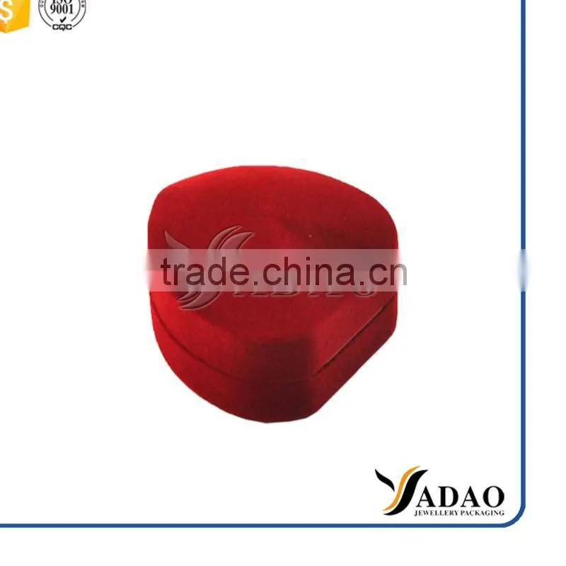 heart shaped wholesales jewelry box velvet ring box