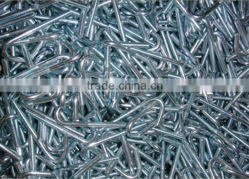 Manufacturer J bolt with square or DIN125 washer white zinc