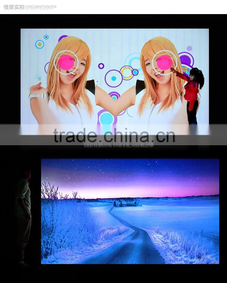 LUXCINE New Arrival Mini Projector / Smart WiFi Projector / 3D Projector Z3 With RAM1.5G ROM20G