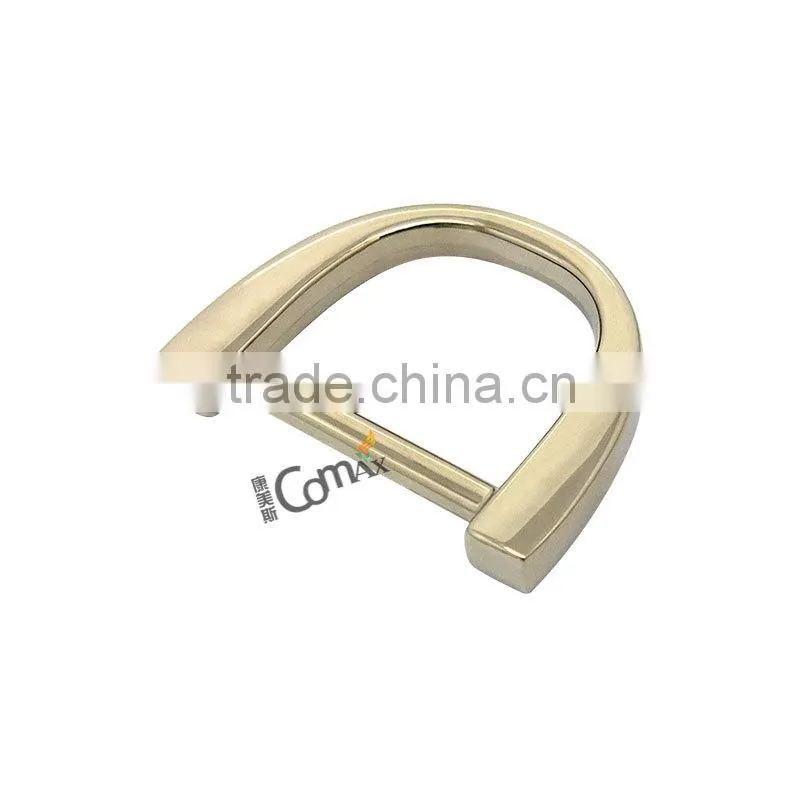 Zinc alloy gold handbag metal flat d ring