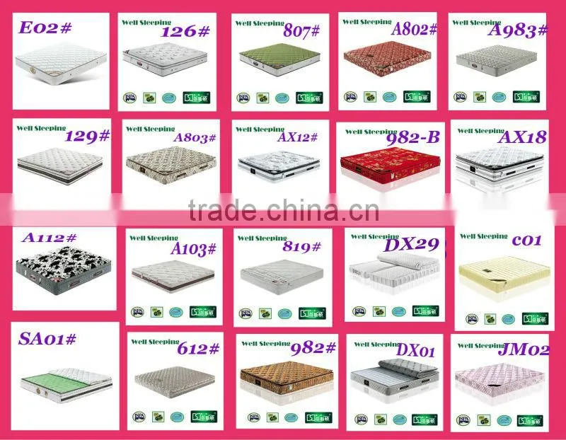 Pillow Top Pocket Spring Mattress Memory Foam Twin Mattress DS-SA18-2