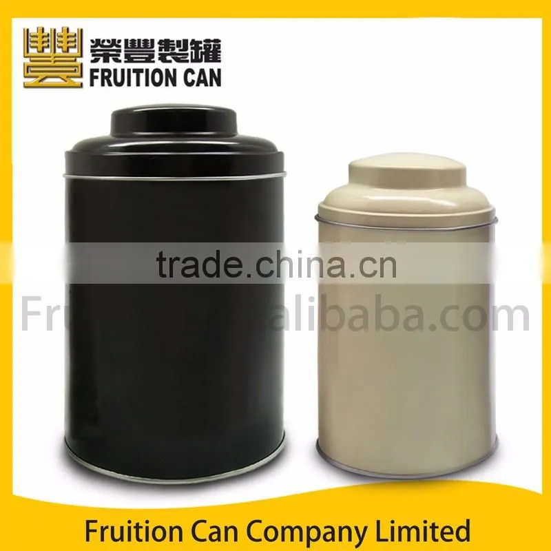 Big and small round coffee or tea tin