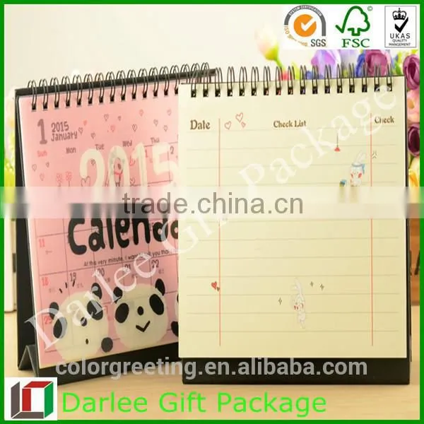 China calender OEM paper desk calender custom calender