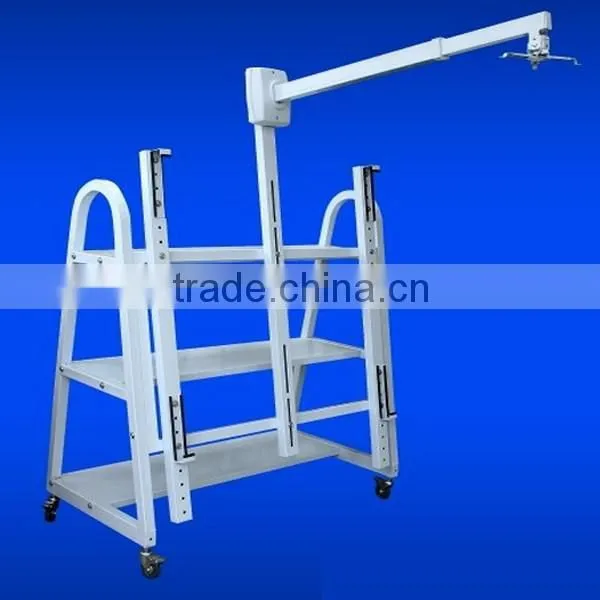 Height adjustable short throw projector interactive whiteboard mobile stand for kindergardon