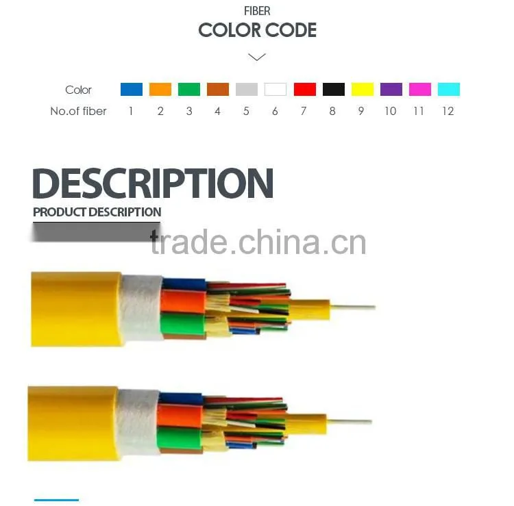 GJPFJV indoor single mode 48 core Distribution optical fiber cable For Bhutan cabling systems