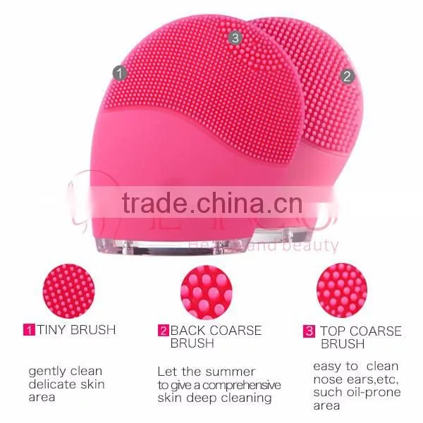 EYCO BEAUTY Rechargeable Sonic Natural Silicone Electric Facial Cleansing Brush
